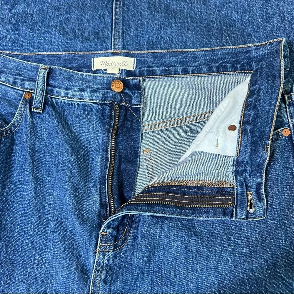 MADEWELL Denim Mid Rise Maxi Jean Skirt Pineland Wash Size 32
